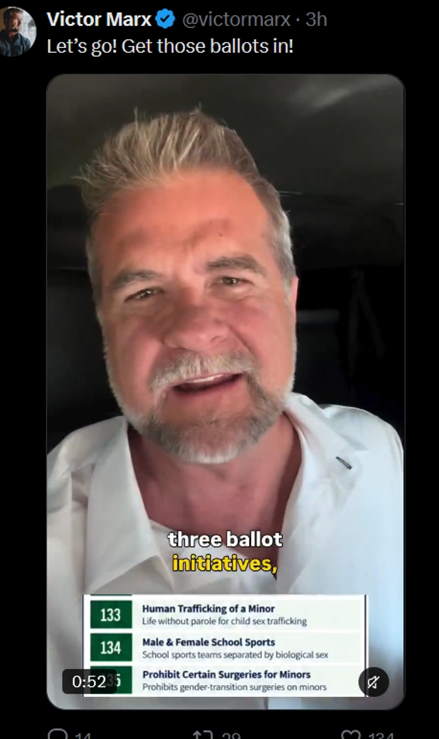 Victor Marx Urges Voters to Submit Their Ballots