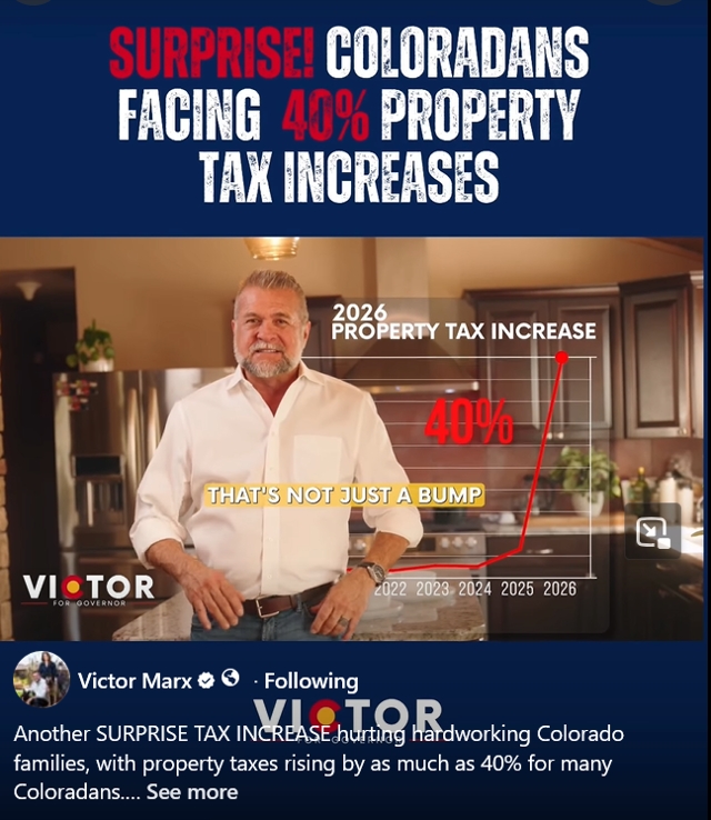 Victor Marx Highlights Sharp Rise in Colorado Property Taxes and Calls for Real Solutions